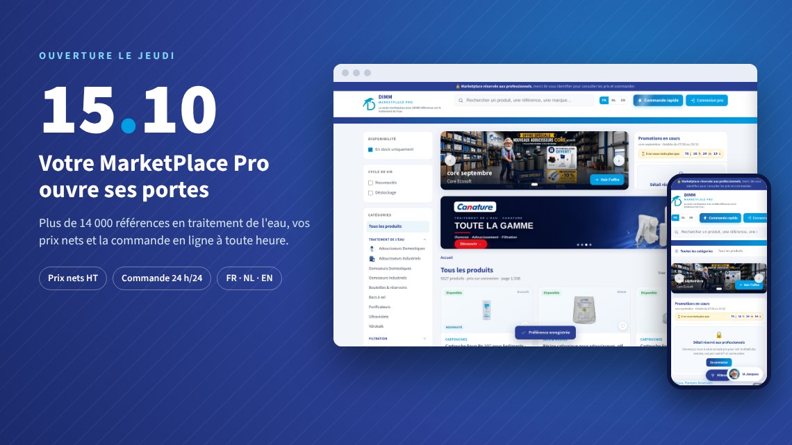 MarketPlace Pro DIMM : ouverture le 15 octobre, tous les avantages de la plateforme pro