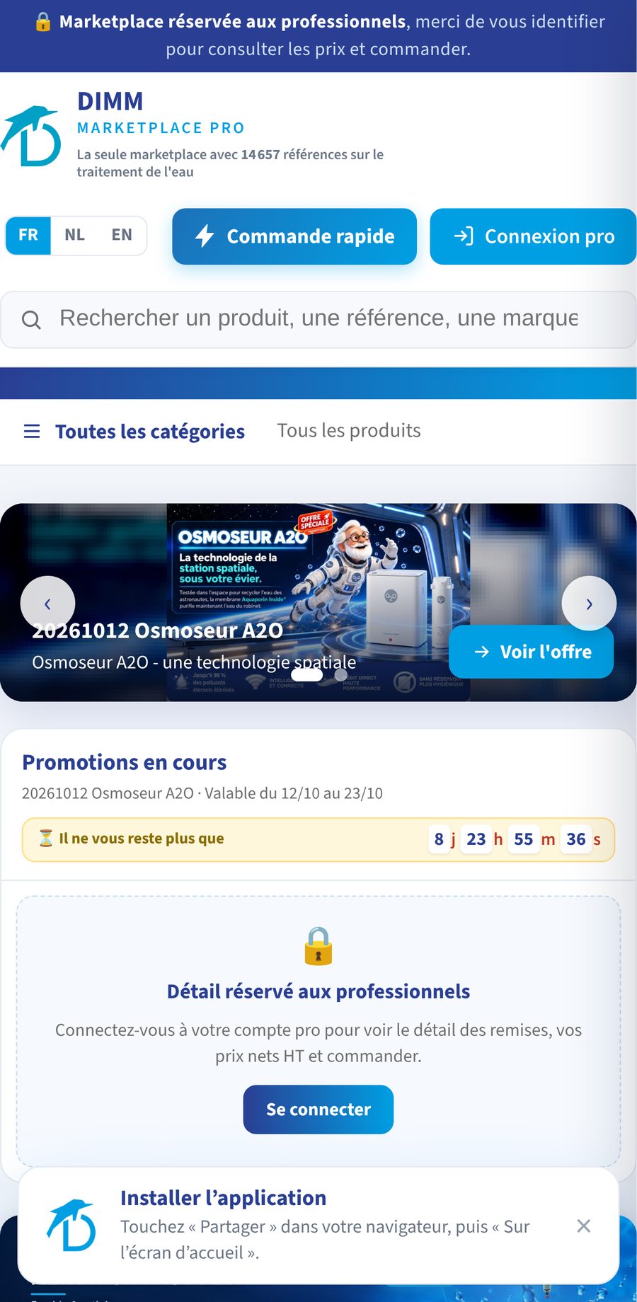 La MarketPlace Pro DIMM s'installe sur votre téléphone