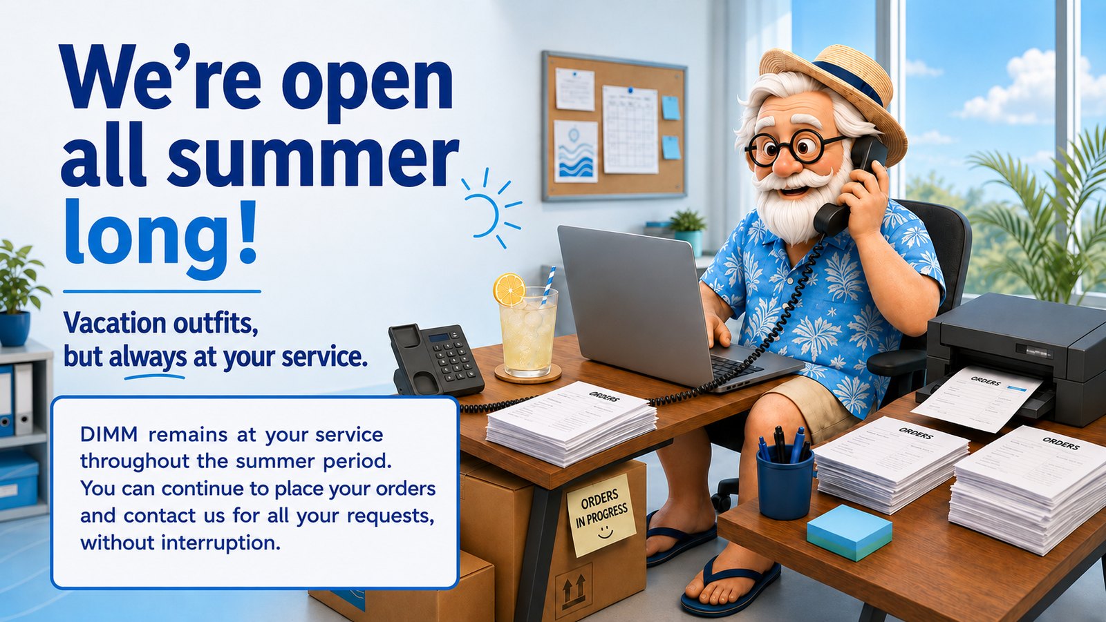 DIMM stays open all summer — July and August, no interruption